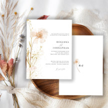 Casamento de Flores Prensadas Românticas Douradas