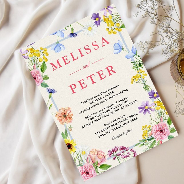 Convite Casamento de flores selvagens (Criador carregado)