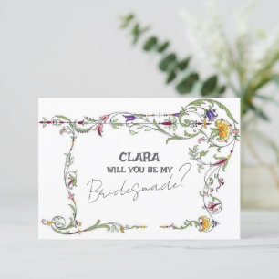 Convite Casamento de Flores Selvagens País Russo Pontes