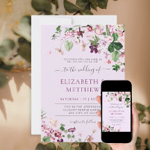 Casamento de Flores Selvagens Púrpuras Elegantes