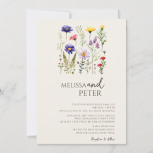 Convite Casamento de Flores Silvestres