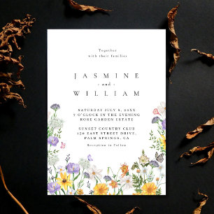 Convite Casamento de Flores Silvestres