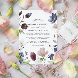 Convite Casamento de Flores Silvestres Chic Boho