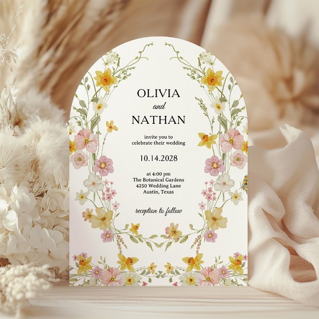 Convite Casamento de Flores Silvestres | Jardim Rosa e Ama (Criador carregado)