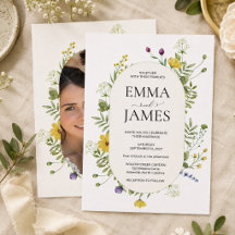 Casamento de Flores Silvestres Modernas Elegantes 