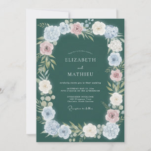 Convite Casamento de Flores Silvestres na Floresta Profund