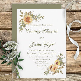 Convite Casamento de Flores Solares Moles