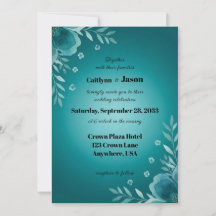 Casamento de Flores Sutis Teal Whisper