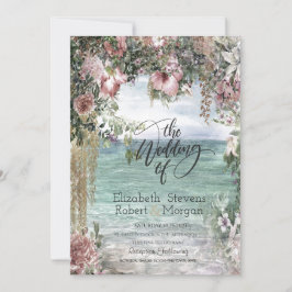 Convite Casamento de Flores Tropicais Chic