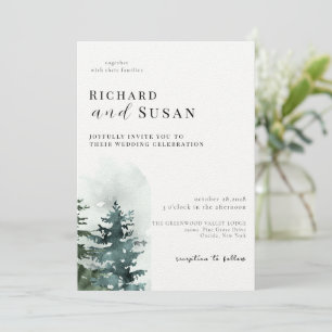 Convite Casamento de Floresta de Cadeias Selvagens