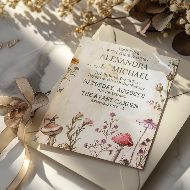 Convite Casamento de Floresta Encantada com Toadstool de M (Criador carregado)