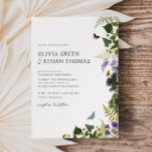 Convite Casamento de Floresta Vintage Woodland Encantada I<br><div class="desc">Convide seus convidados para uma jornada mágica com nosso Convite para Casamento de Floresta Vintage em Floresta Encantada. Esta bela peça combina o encanto de uma floresta com elegância vintage, criando uma introdução memorável ao seu dia especial. Adorado com ilustrações vintagares de samambaia, maria, delicadas flores e borboletas roxas, o...</div>