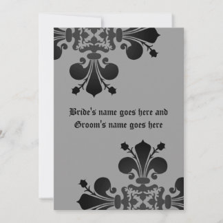 Convite Casamento de Flur de lis medieval