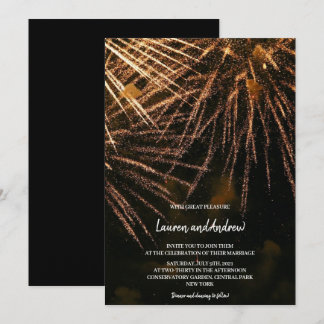 Convite Casamento de Fogo Moderno