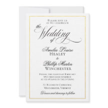 Casamento de Folha de Ouro Negra Moderna Elegante