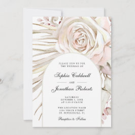 Convite Casamento de Folha Rosa Rosa Rosa Rosa Rosa Rosa R