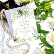 Casamento de Folhagem Eucalyptus Modern Watercolor