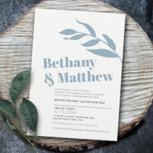 Casamento de folhas brancas de cinza azul minimali