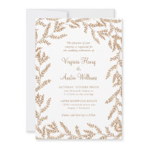 Casamento de Folhas de Aquarela de Outono