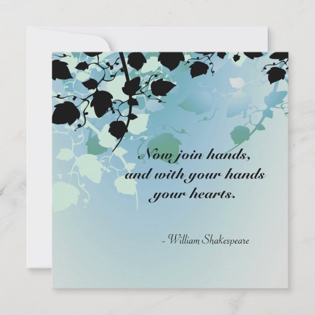 Convite Casamento de Folhas de Pastel Verde Suave (Frente)