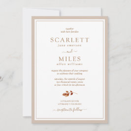 Convite Casamento de Folhas Simples