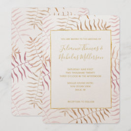 Convite Casamento de Folhas Tropicais