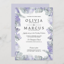 Casamento de Folhas Tropicais de lavanda Mist Wate