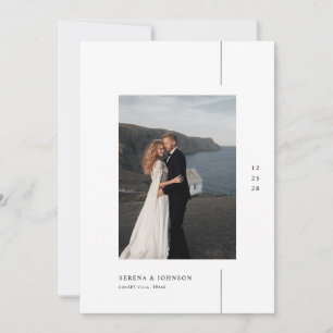 Convite Casamento de Foto Boho Minimalista