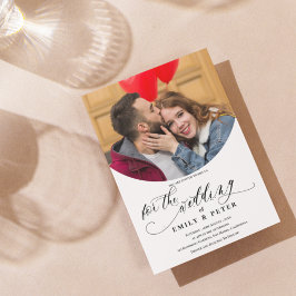 Convite Casamento de Foto Chic Minimalista Elegante