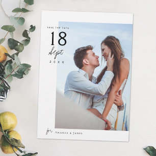 Convite Casamento de Foto Chic Simples Elegante Salve a Da