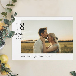 Convite Casamento de Foto Chic Simples Elegante Salve a Da