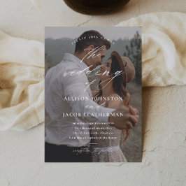 Convite Casamento de Foto com Letra Elegante
