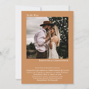 Convite Casamento De Foto Com Ouro Minimalista De Wed