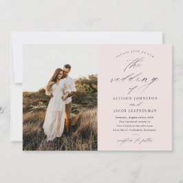 Convite Casamento de Foto com Roteiro Simples