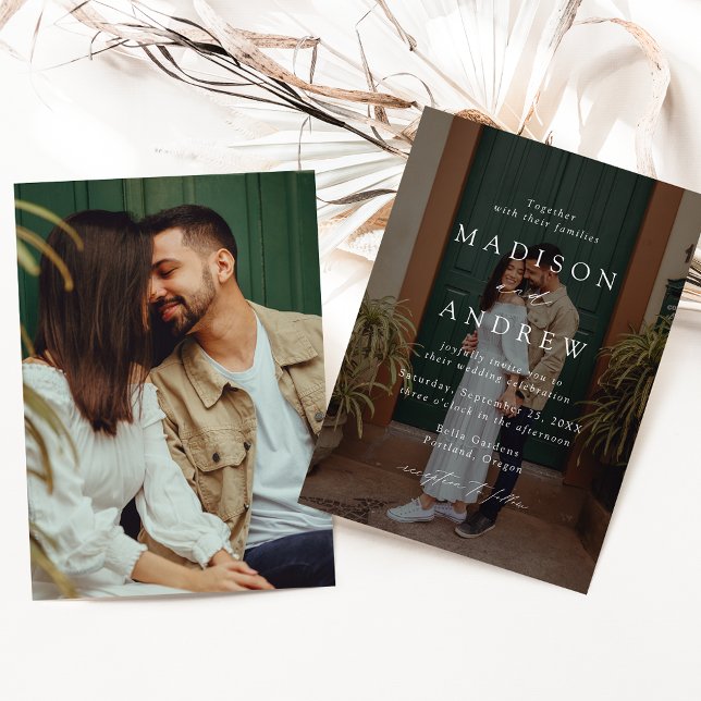 Convite Casamento de Foto com Script Elegante Moderno 2 (Criador carregado)