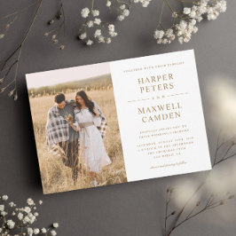 Convite Casamento de Foto com Tipografia Simples