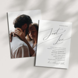 Convite Casamento de Foto de Amor com Letra Caprichosa