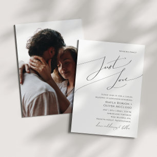 Convite Casamento de Foto de Amor com Letra Caprichosa