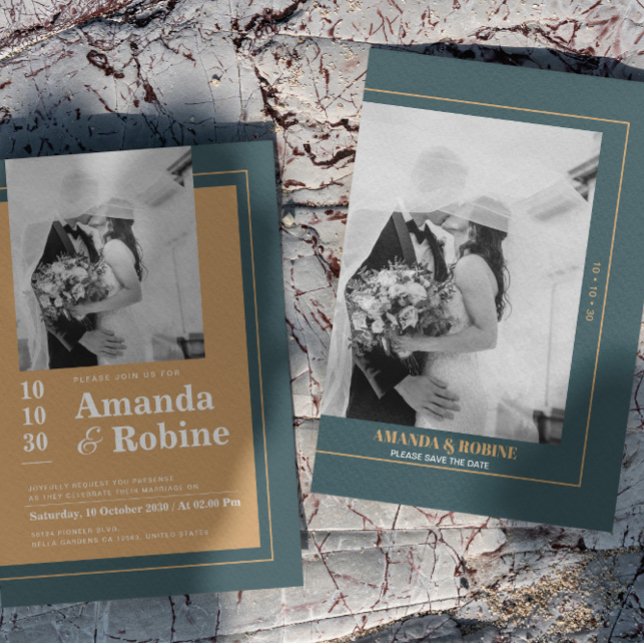 Convite Casamento de Foto de Elegante Elegante Veil Kiss (Criador carregado)