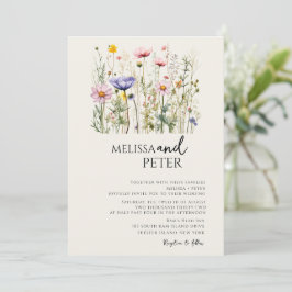 Convite Casamento de Foto de Flor Selvagem