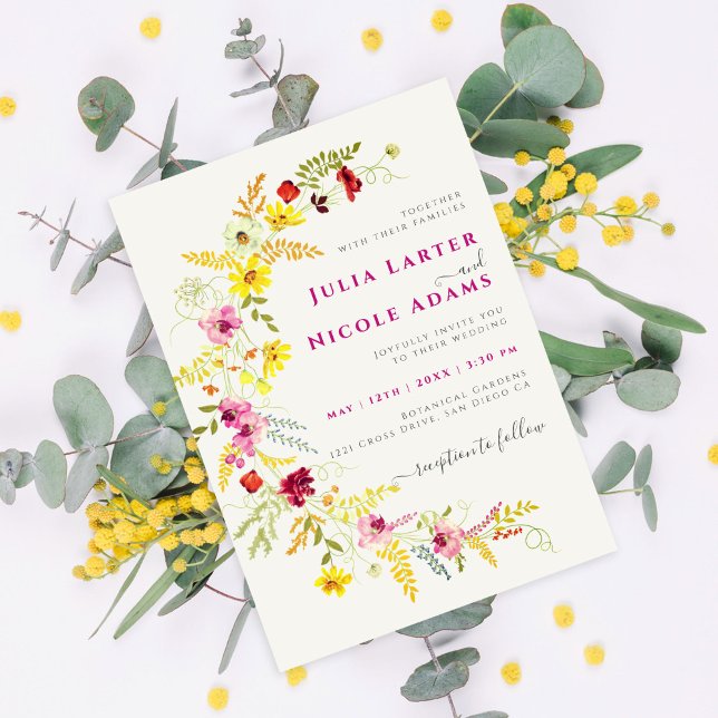 Convite Casamento de Foto de Flores de Orquídeas Selvagens (Criador carregado)