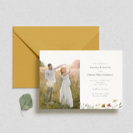 Convite Casamento de Foto de Leander Wildflower