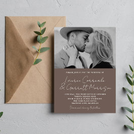 Convite Casamento de Foto de Salão Moderno 3 Simplicidade