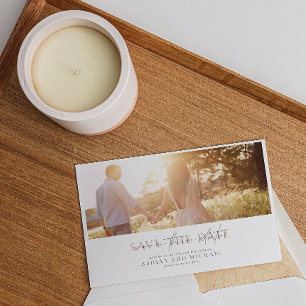 Convite Casamento de Foto de Script Elegante de Código QR 