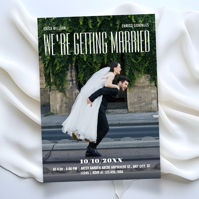 Convite Casamento de foto divertida moderna  (Criador carregado)