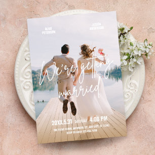 Convite Casamento de foto divertida moderna 