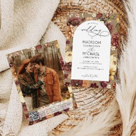 Convite Casamento de Foto do Código QR do Selvagens de Que