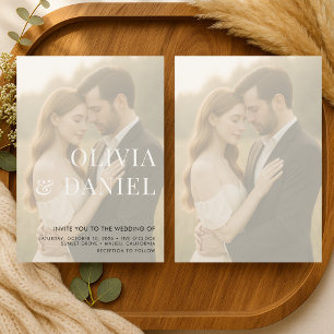 Convite Casamento de Foto Elegante Moderno