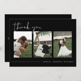 Convite Casamento de Foto Negra de JOVI Modern Edgy Obriga