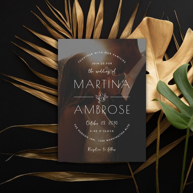 Convite Casamento de Foto Romântica (Criador carregado)